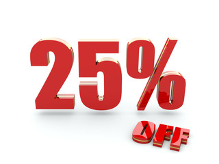 25 Percent off