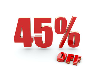 45 Percent off