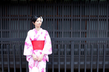 japanese kimono woman relaxing