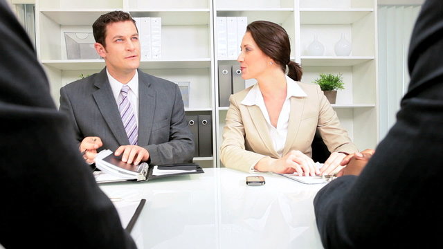Business Interview in Modern Office