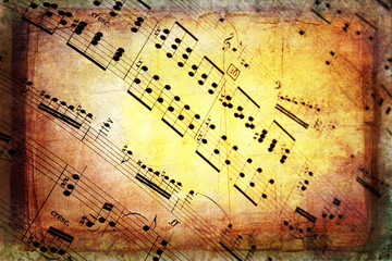 Musical scores grungy
