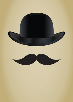 Bowler Hat And Moustache