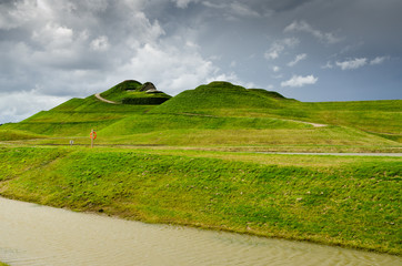 Northumberlandia near completion