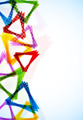 Bright background with triangles