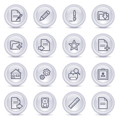 Contour icons on glossy buttons 13