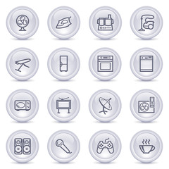 Contour icons on glossy buttons 14