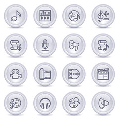 Contour icons on glossy buttons 15