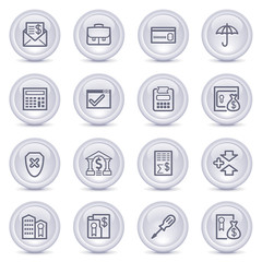 Contour icons on glossy buttons 16