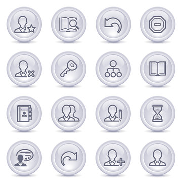 Contour icons on glossy buttons 1