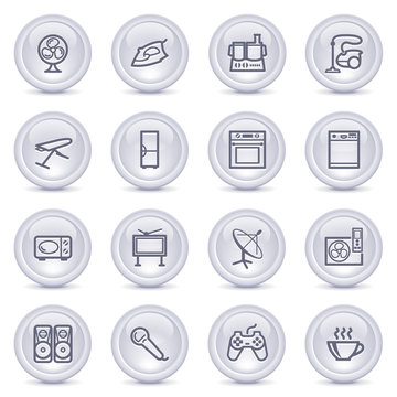 Contour icons on glossy buttons 14