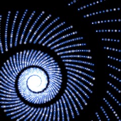 Medium blue  fancy design electronic Background