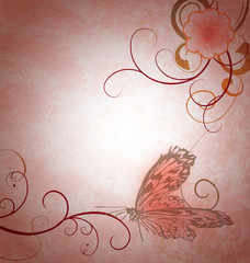 light pink grunge background with cosmos background and detailed