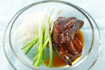 Ribs with rice
