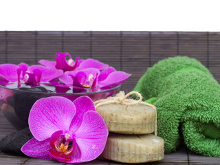 spa settings with orchids