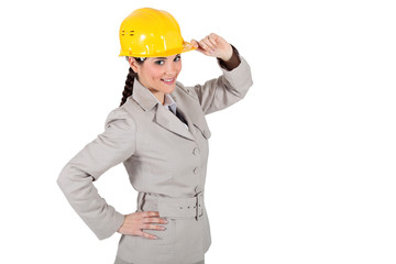 Brunette architect proud of her work