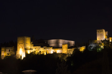 Fototapeta na wymiar Granada by night.