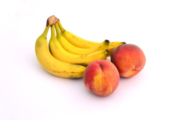 Bananen mit Pfirsichen