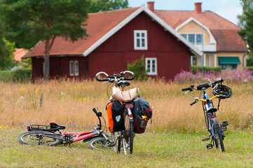 Pause auf einer Fahrradtour