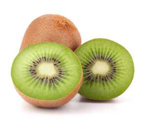 Whole kiwi fruit and his segments