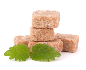 Lump brown cane sugar cubes