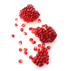 Ripe pomegranate piece