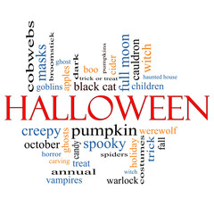 Halloween Word Cloud Concept