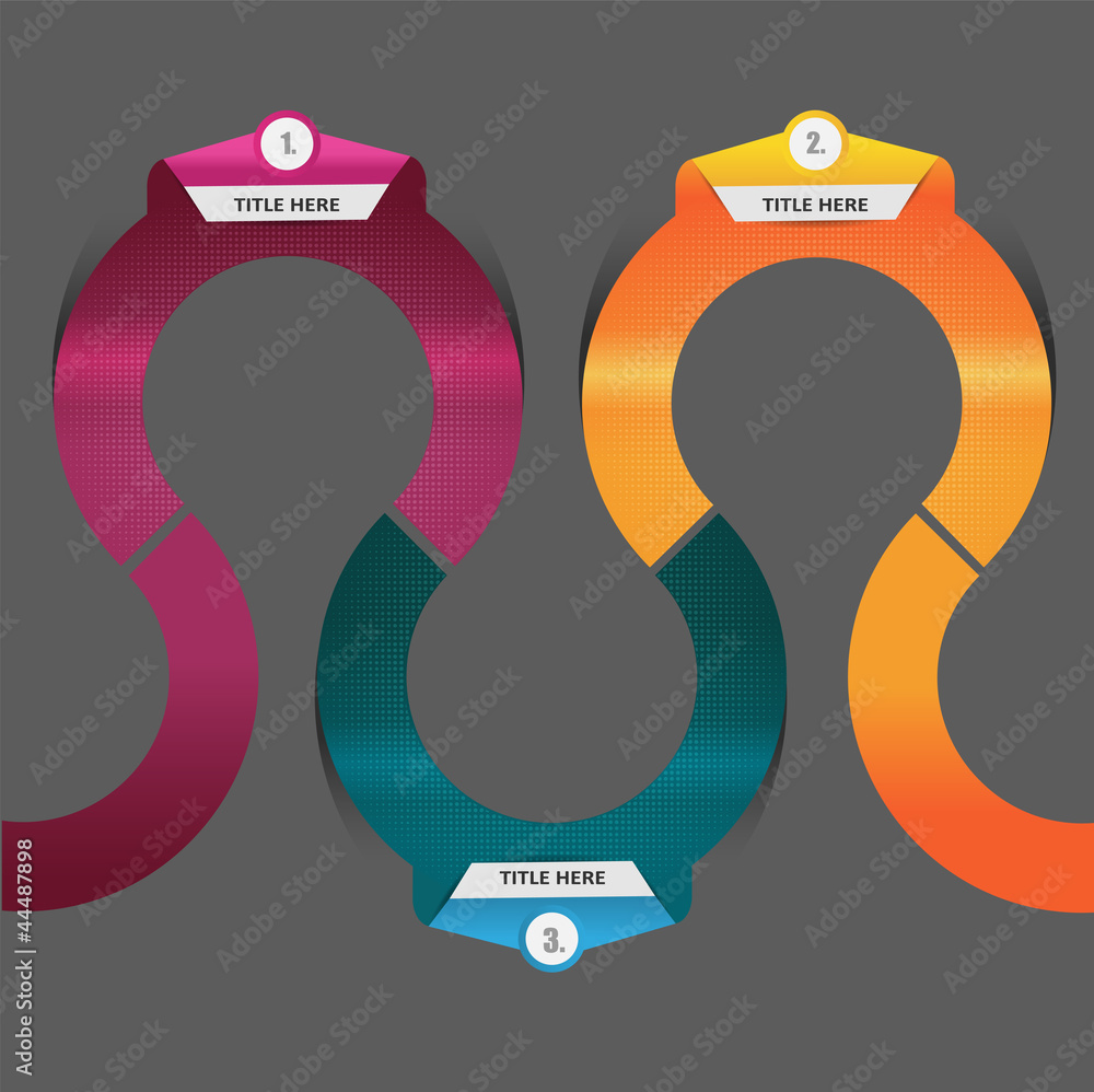 Poster Abstract vector scheme background with three positions