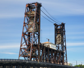Fototapeta na wymiar Old Steel Bridge Portland