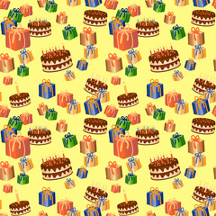 seamless birthday pattern