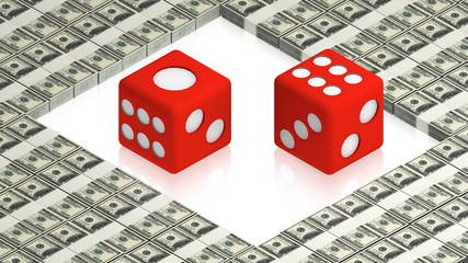 dice on dollars