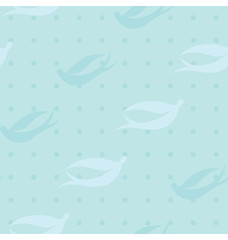 Blue Swallows Bird Pattern