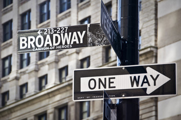 Fototapeta premium Znak Broadway w Nowym Jorku