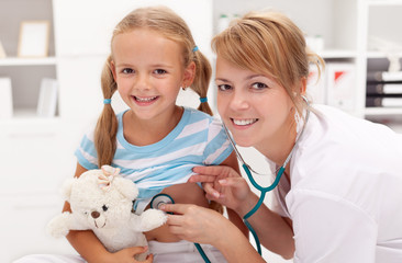 Little girl at the doctor's