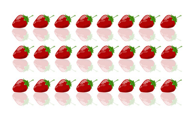 viele rote erdbeeren