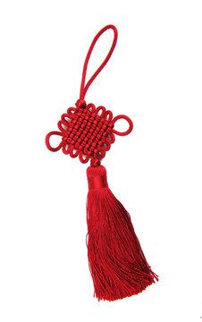 Traditional Chinese Knots On White Background