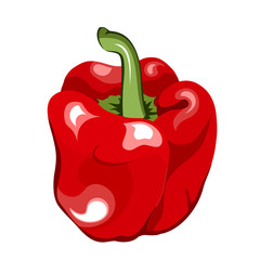 Bell pepper isolated on white