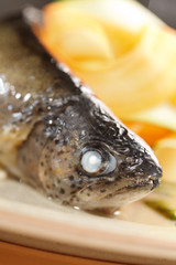 trout with vegetables