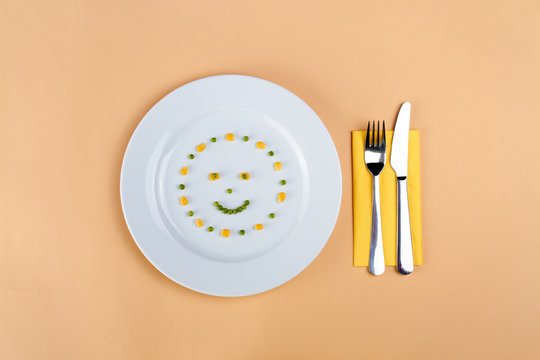 smilie face on a plate