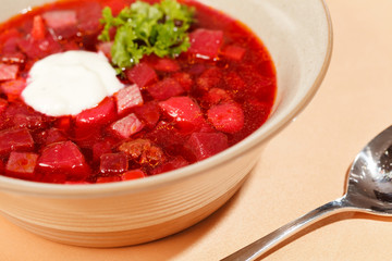 Russian cuisine. Borscht