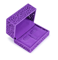 Open violet velvet gift box