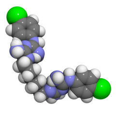 Chlorhexidine antiseptic molecule, chemical structure