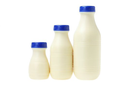 Plastic Bottles of Milk