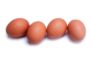 some chicken eggs isolated