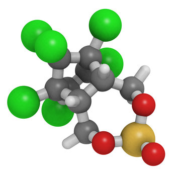 endosulfan insecticide molecule, chemical structure