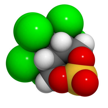endosulfan insecticide molecule, chemical structure