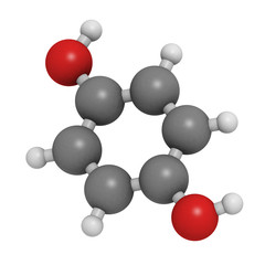 Hydroquinone (quinol)  molecule, chemical structure
