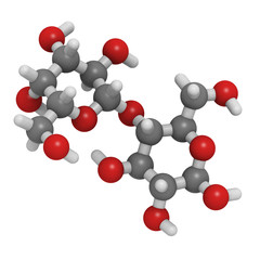 lactose (milk sugar) molecule, chemical structure