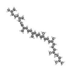 Lycopene molecule (healthy tomato component), chemical structure