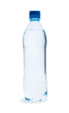 Polycarbonate plastic bottle of mineral water