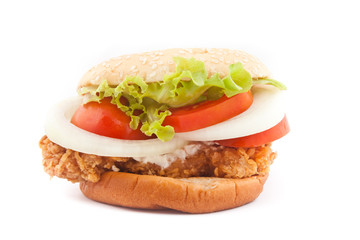 Fried chicken burger